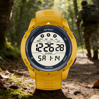 Sports Digital Multifunction Clock Luminous Chronograph Sweatproof Sport Watch
