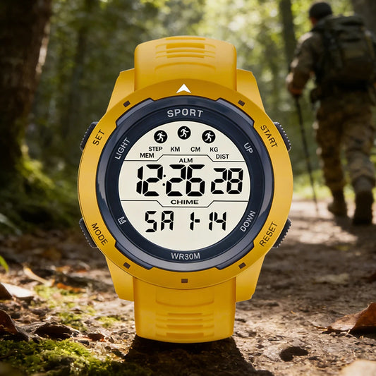 Sports Digital Multifunction Clock Luminous Chronograph Sweatproof Sport Watch
