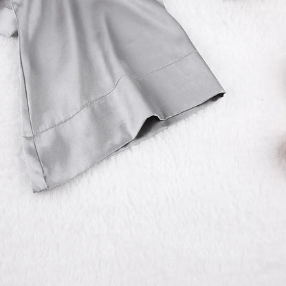Short Kimono Silky Satin Bathrobe Bride Bridesmaids Robe