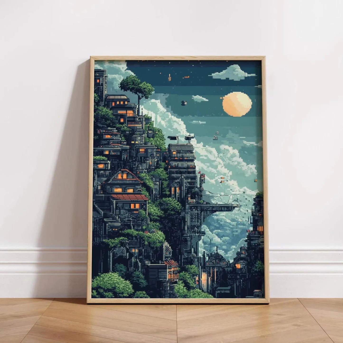 Japanese Tokyo Teahouse Cartoon Canvas Print