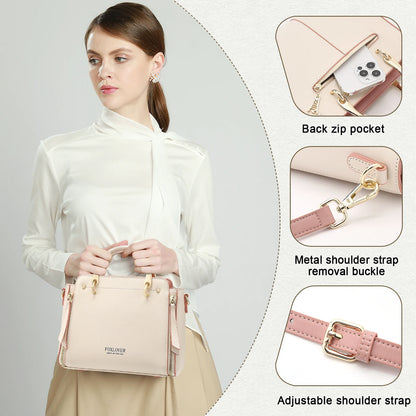 Split Leather Shoulder Elegant Large Tote Bag