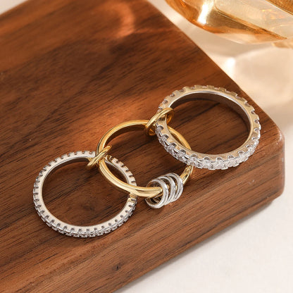 A Niche Four-Ring Copper Jewelry Ring