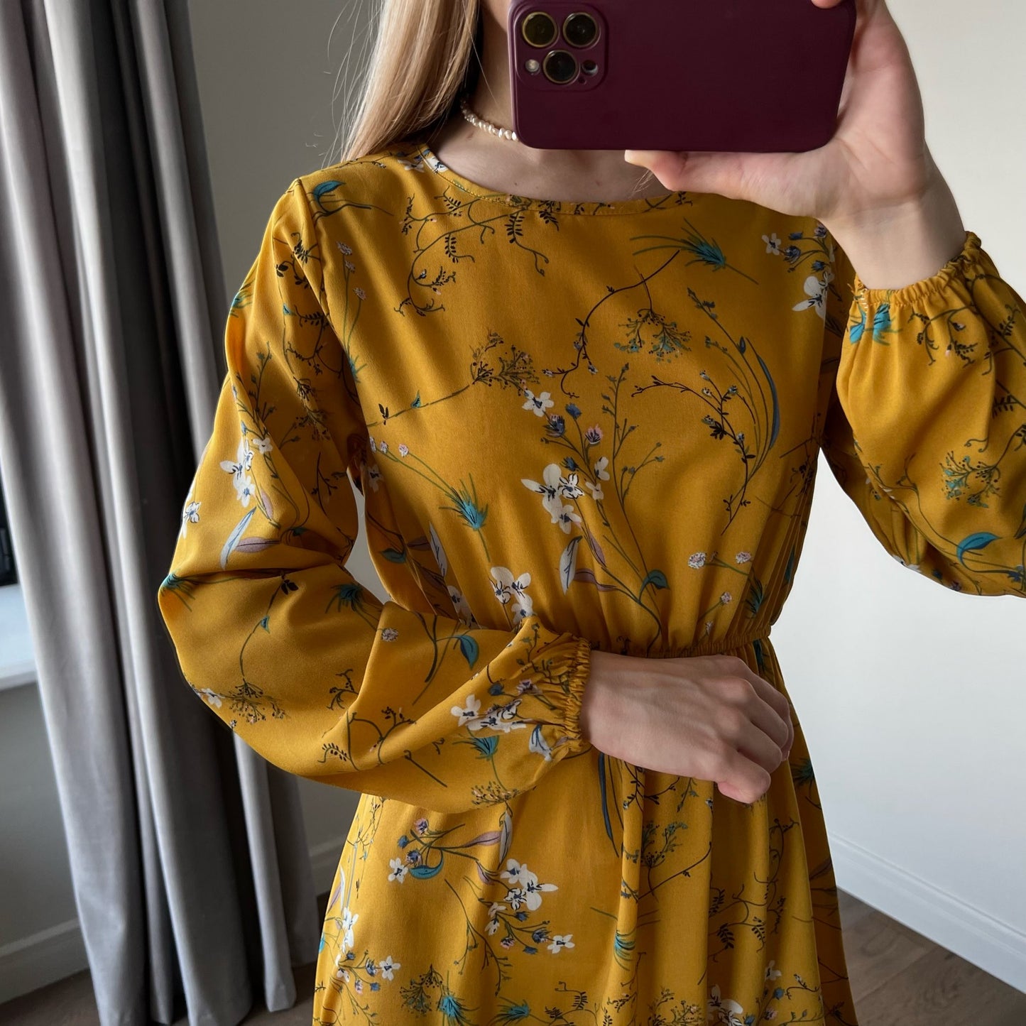 Maxi Casual Full Sleeve Floral Printed Dress