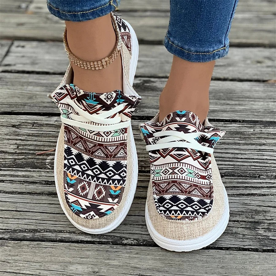 Round Toe Walking Casual Shallow Mouth Thick Sole Sneaker