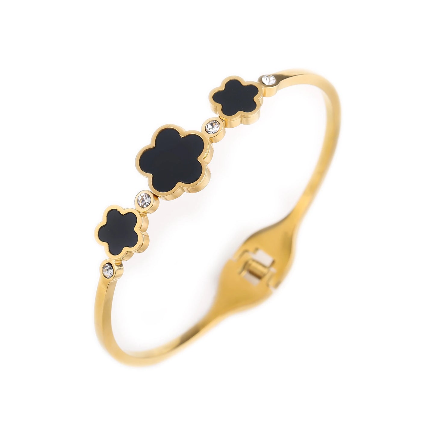 Shell Five-Leaf Flower Stainless Steel Bracelet