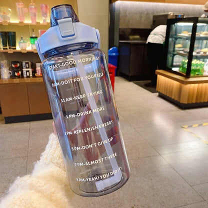2L Sports Water Bottle Large Capacity Plastic Water Cup