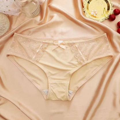 Milk Silk Low Waist Seamless Soft Panties Cute Lovely Sweety Princess Underwear
