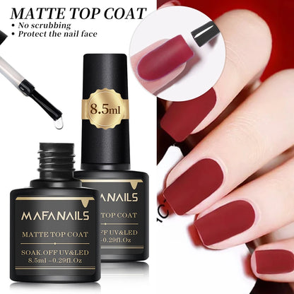 1/2pcs Nail Base Coat&Top Coat Gel Polish Sets 8.5ml Nail Varnish Rubber