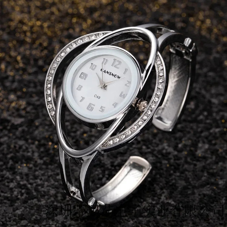 Luxury Steel Quartz Wristwatch Watch