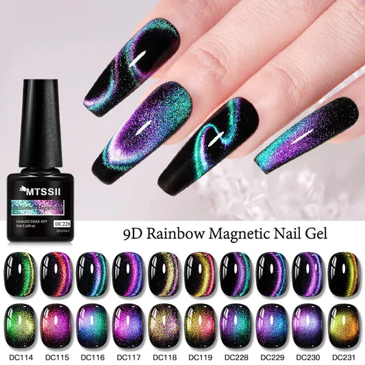 9D Rainbow Cat Magnetic Gel Nail Polish