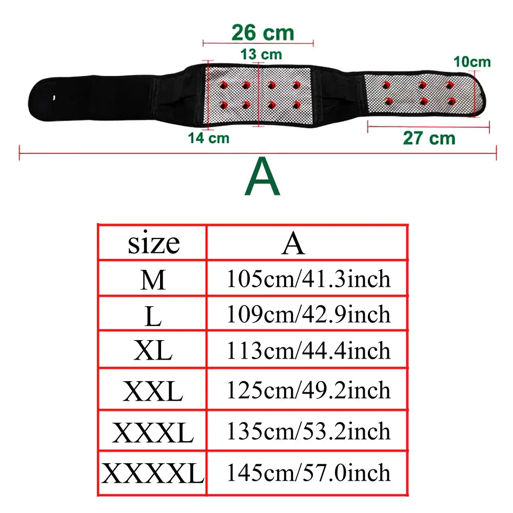 Tourmaline Self Heating Magnetic Therapy Back