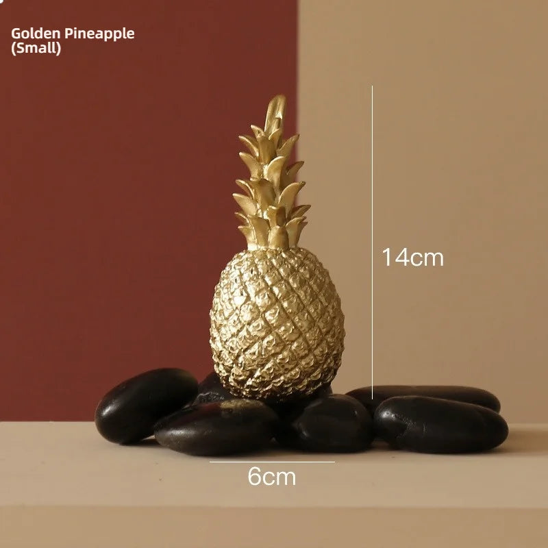 Nordic Gold Pineapple Sculpture Decoration
