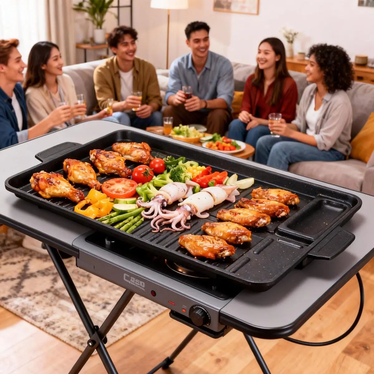 Korean Grill Meat Plate Aluminum Titanium Coating Barbecue Pan