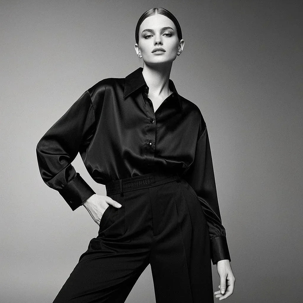 Korean Office Satin Slim Shirt