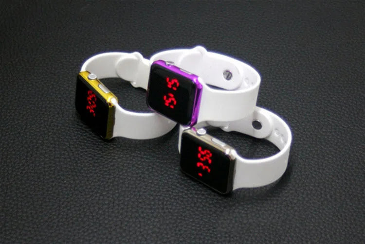 Digital Electronic Square LED Sport Wristwatch