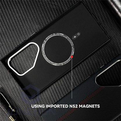Ultra Slim Carbon Fiber Pattern Mganetic Samsung Cover