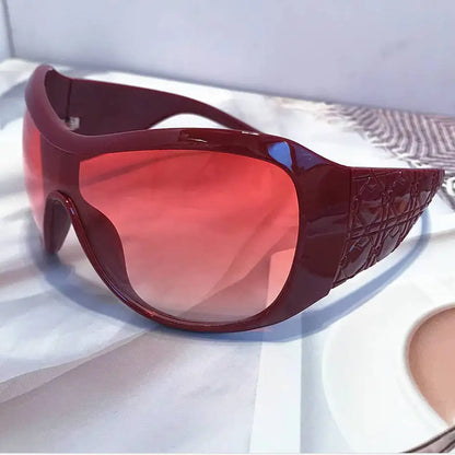 Oversized Y2K square shield sexy Sunglasses