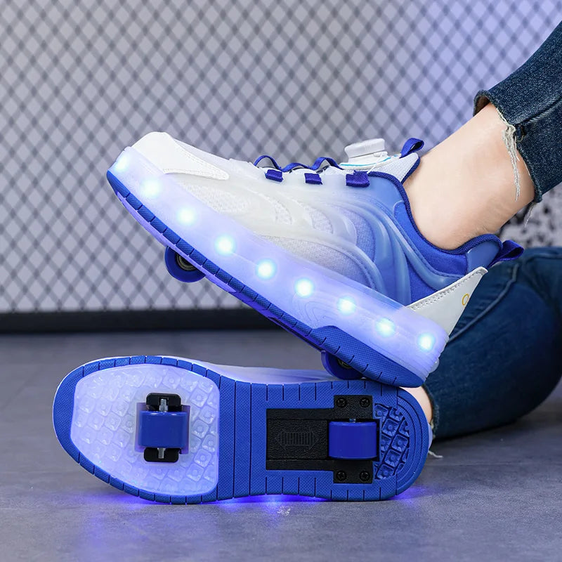 Led Light Roller Skate Skateboard Sneakers