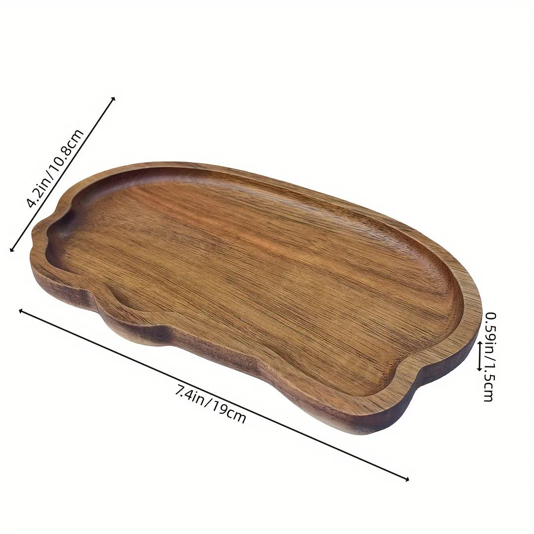 Japanese solid wood fruit plate