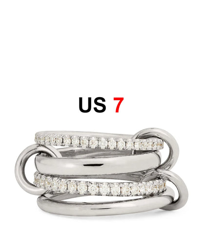 DANA Zirconia Gold Plated Rings Set