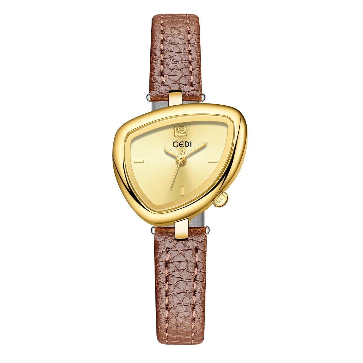 Versatile Irregular Triangle Dial Design Waterproof Quartz Watches