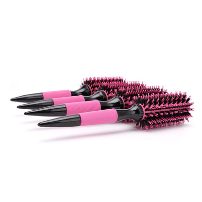 Wooden Round Hair Comb Brush With Boar Bristle Mix Hair Brush