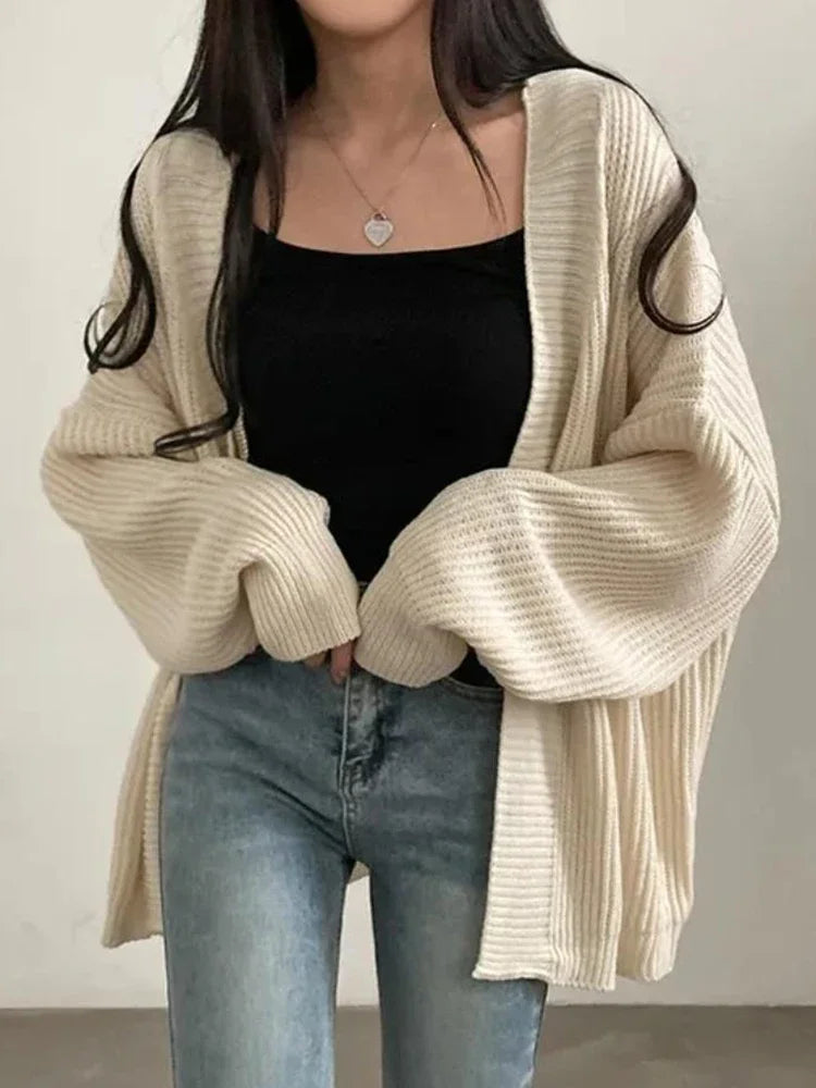 Korean Loose Pullover Knitwear Autumn Winter Cardigan Sweater