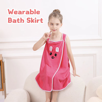 Wrap Cute Bunny Ears Microfiber Kids Bath Towel