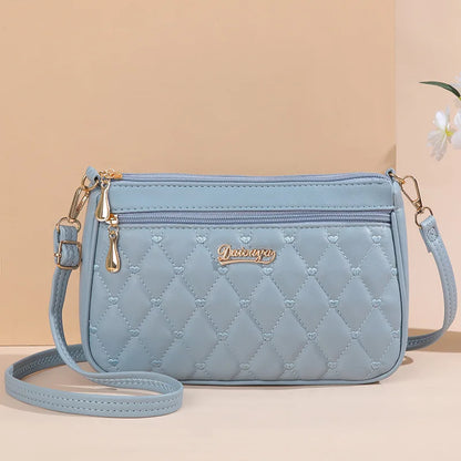 PU Leather Crossbody Large Capacity Embroidery Thread Small Handbags