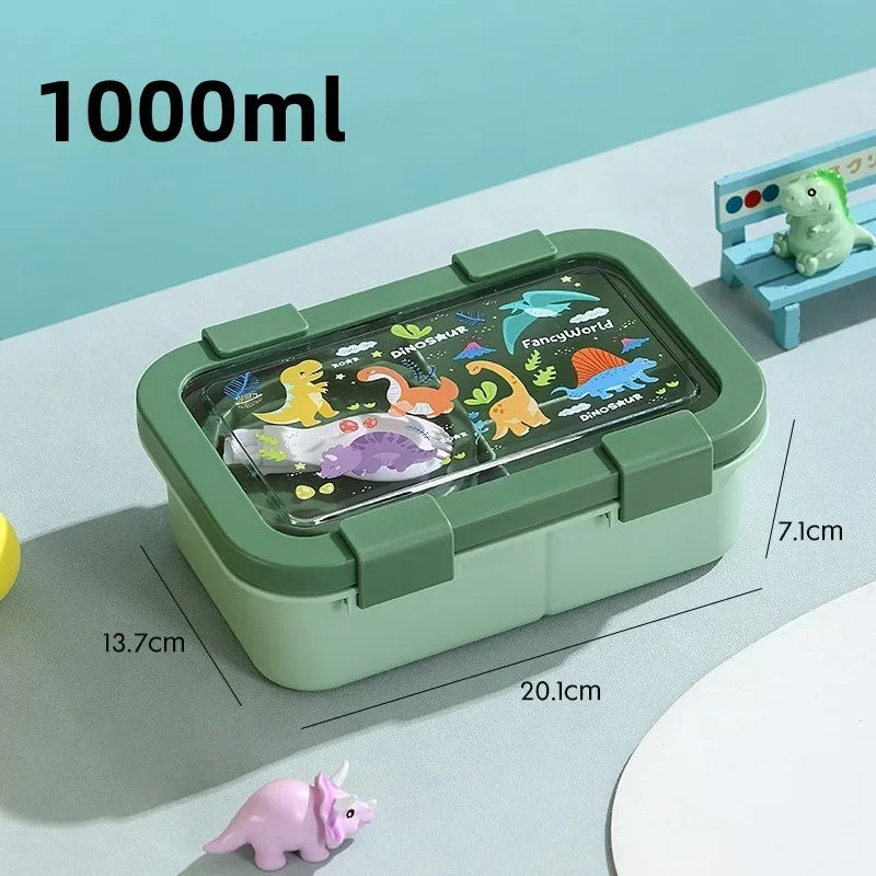 Cartoon Lunch Box of Students Sealed and Leak Proof Bento Box