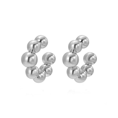 DANA Smooth Circle C Shape Clip Earrings