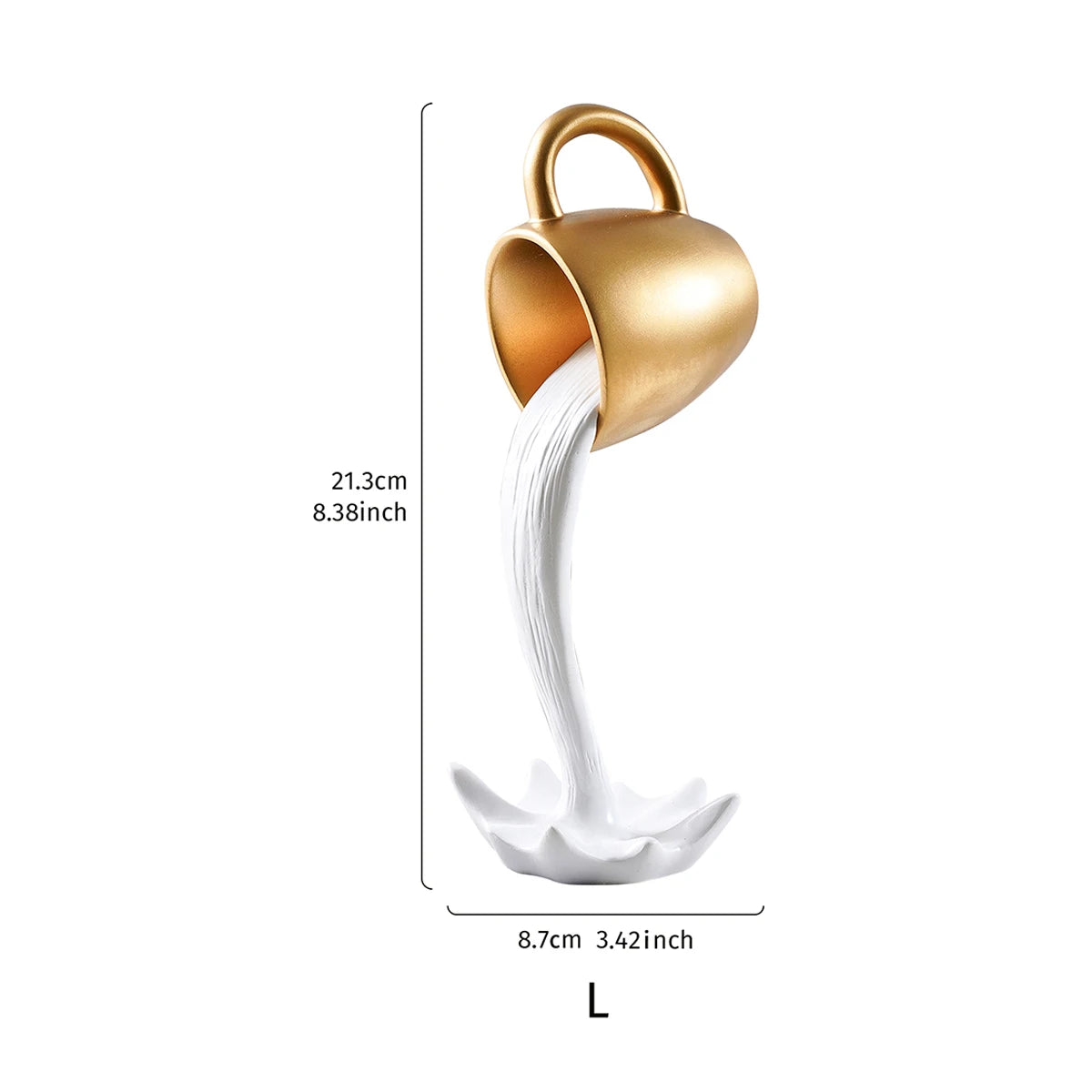3D anti-gravity tipping coffee cup Decoration