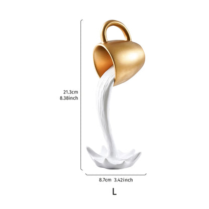 3D anti-gravity tipping coffee cup Decoration