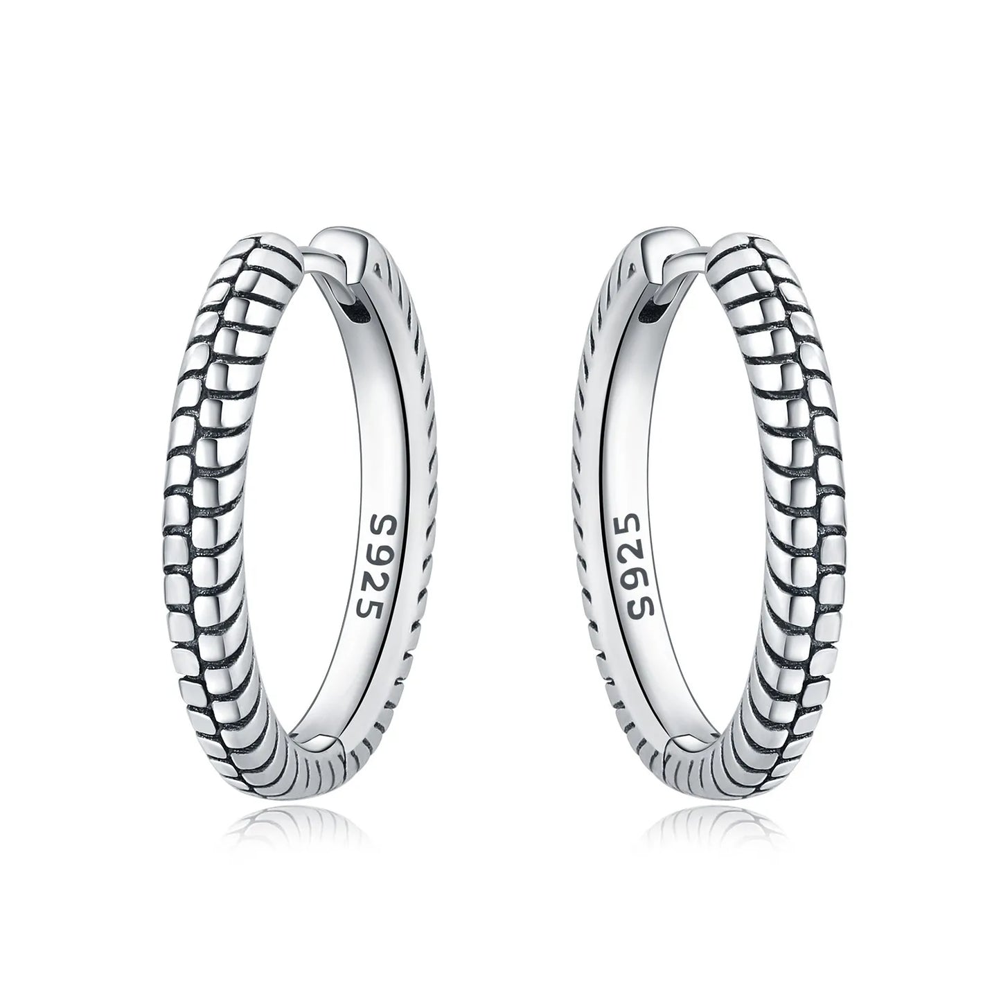 925 Sterling Silver Simple Gold U-shaped Earrings