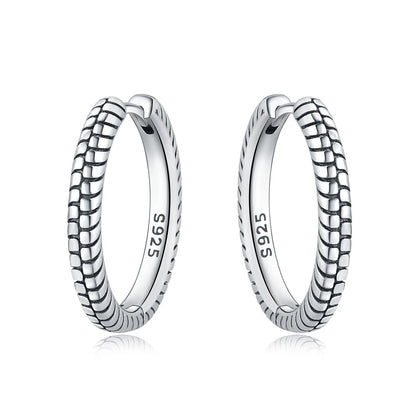 925 Sterling Silver Simple Gold U-shaped Earrings