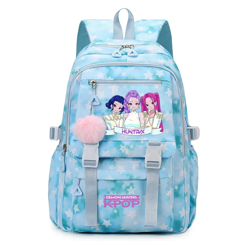 KPop Demon Hunters Print Student Backpack Large Capacity Schoolbag