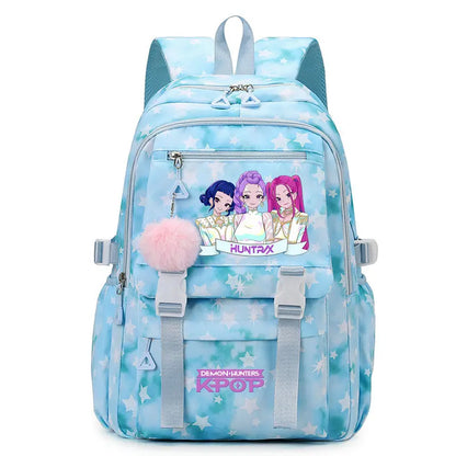 KPop Demon Hunters Print Student Backpack Large Capacity Schoolbag