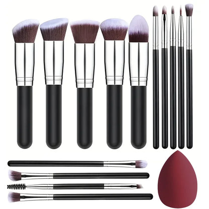 14PCS Makeup Brushes Soft Fluffy Foundation Blush Set