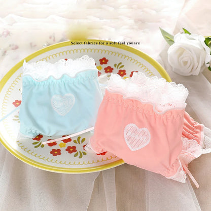 Japanese Style Soft Ice Silk Cute Lovely Sweety Lace Cotton Princess Cosplay Underwear