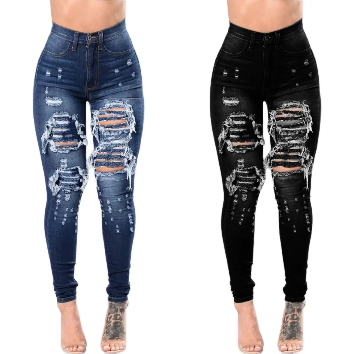 High Waist Stretch Skinny Jeans
