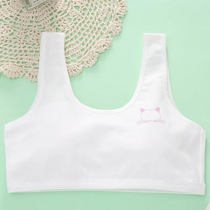 Girls' Underwear Small Vest Bra Cartoon a Cotton Bra