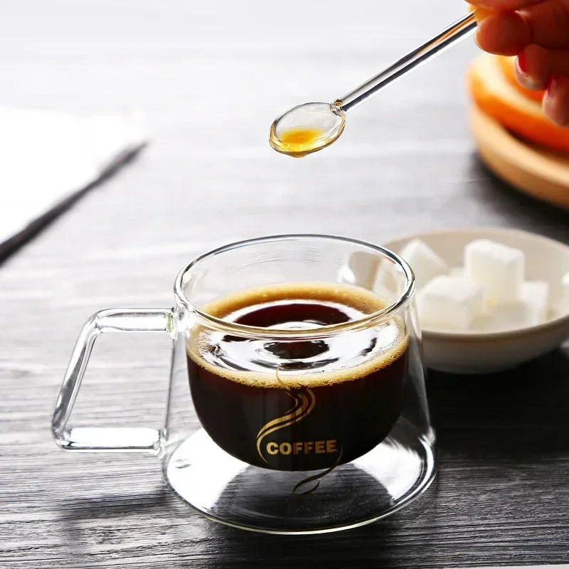 Double-Wall Heat-Resistant Glass Espresso Cup