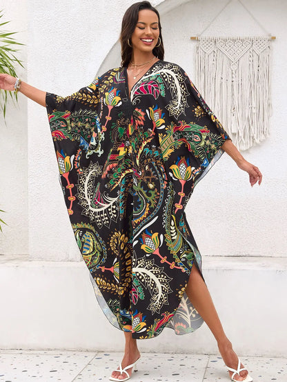 Stylish Caftans Plus Size Beach Cover Up Swimsuit Dresses
