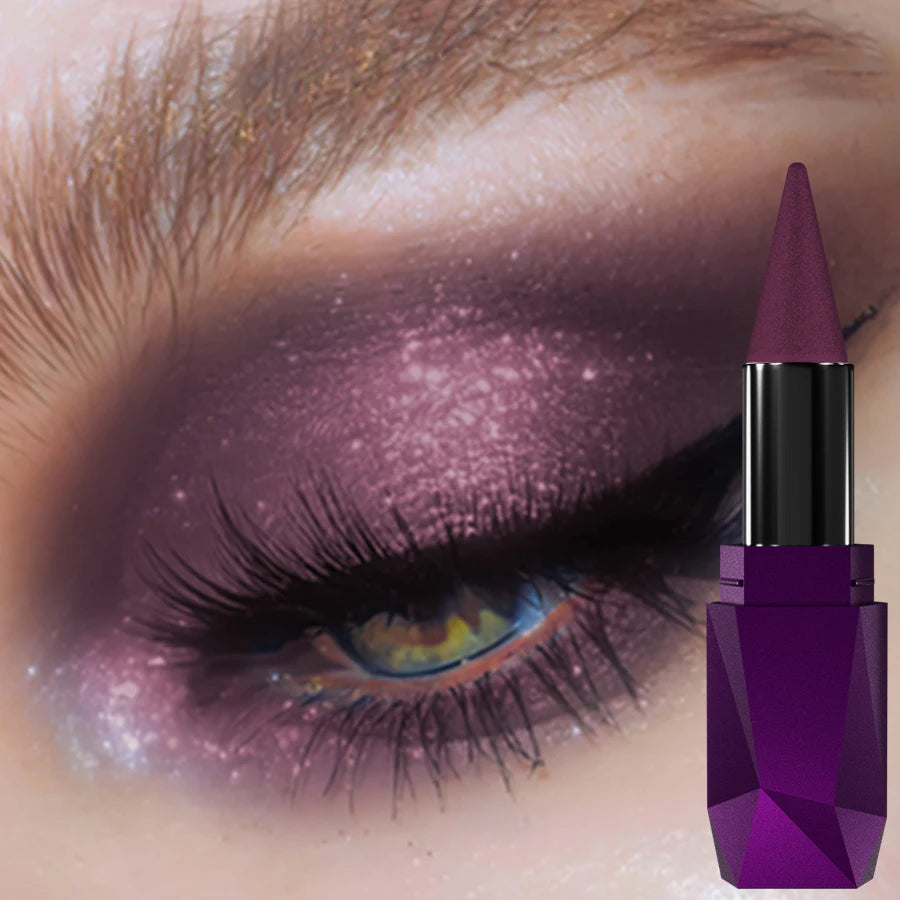 25 Color 1PC Pearl Eyeshadow Stick Waterproof Long Lasting Glitter & Matte Color Eye Shadow Makeup