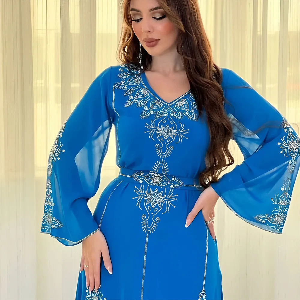 Polyester Muslim Long Sleeve Long Abaya
