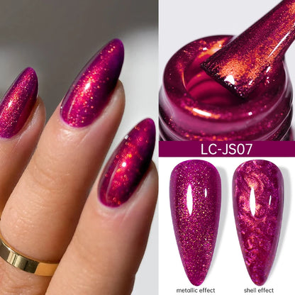 7ml Gold Sparkling Glitter Gel Nail Polish UV Gel Soak off UV LED Nail Gel Varnish