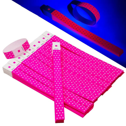 100/500pcs Fluorescent Paper Wristbands