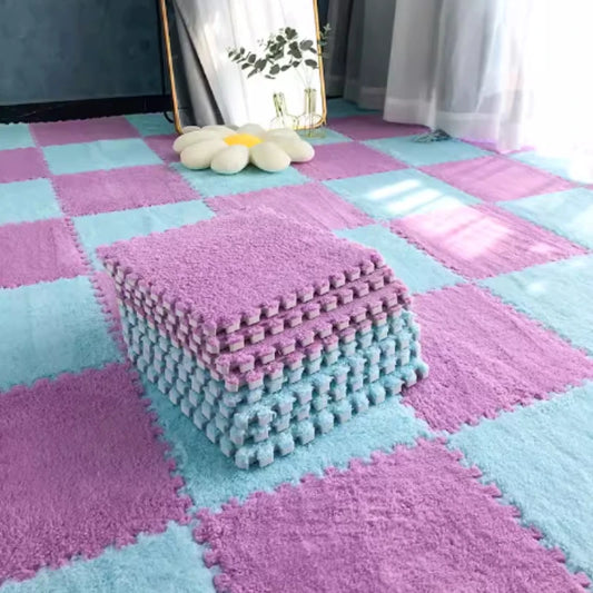 Soft Plush Warm Carpet Baby Play EVA Foam Floor Game Mat