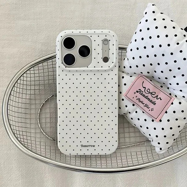 Polka Dot Small Fresh Mobile Phone Case for iPhone Ultra Slim Shockproof Cover