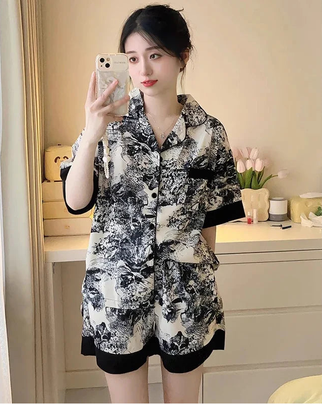 Chinese Elegant Ink and Wash Painting Pajamas